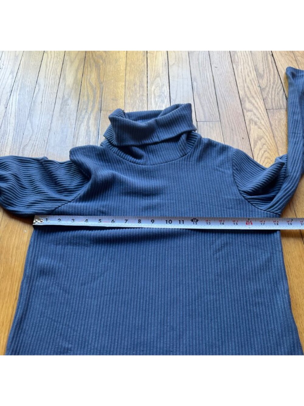 Club Monaco Size S Navy Blue Meredy Rib Knit Long Sleeve Turtleneck Sweater Top - Picture 7 of 14